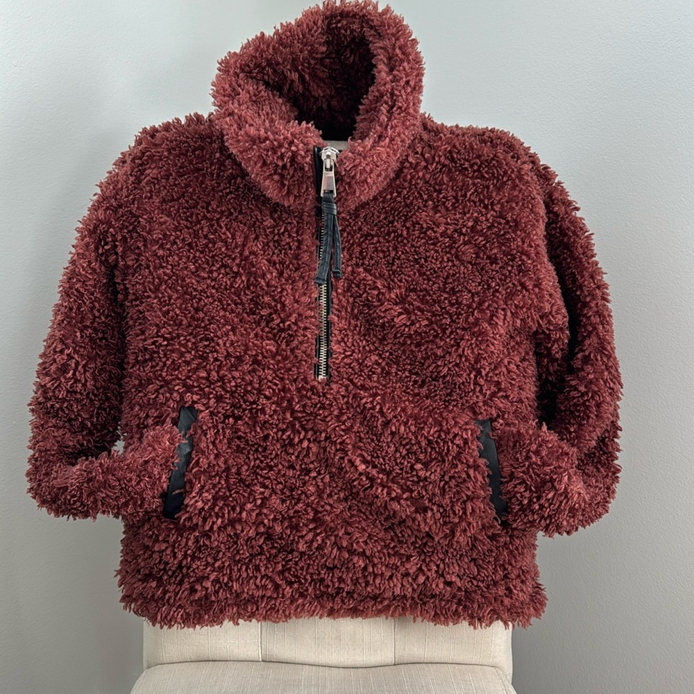 Abercrombie Quarter Zipped Teddy Jacket